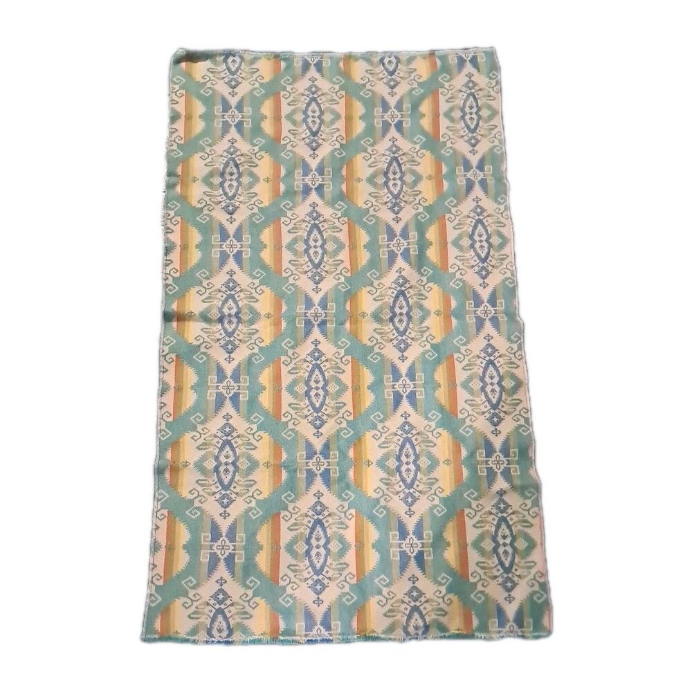 Vintage Woven Table Runner Tapestry Fabric Boho Southwestern Aztec 27' × 50"